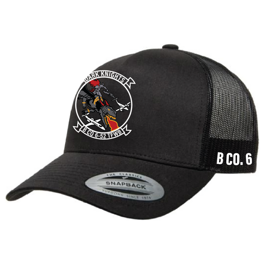 B Co, 6-52 TFWB (FRONT LOGO ONLY) Embroidered Hats