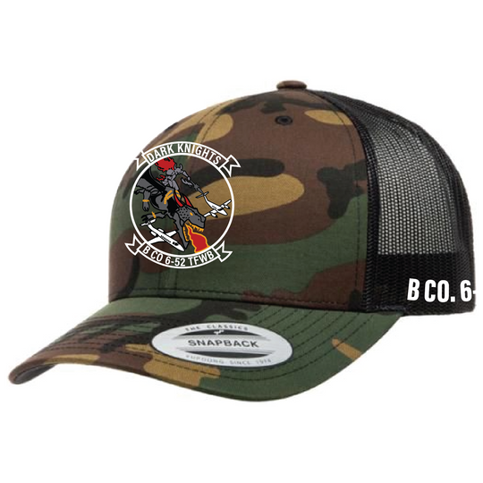 B Co, 6-52 TFWB (FRONT LOGO ONLY) Embroidered Hats