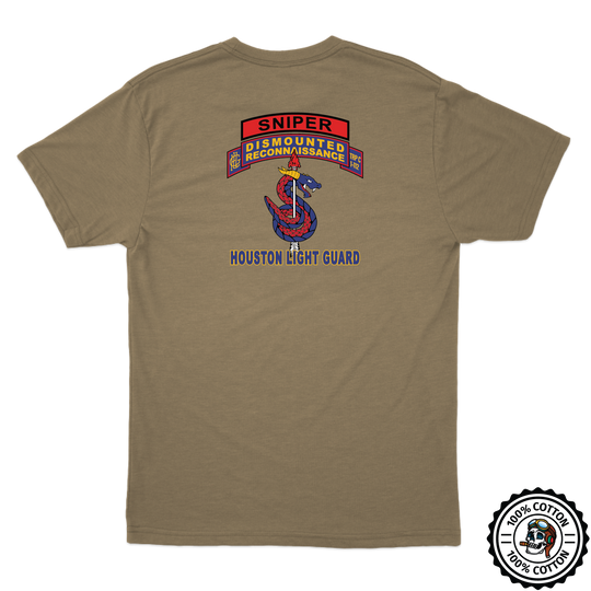 C (DRT), 1-112th CAV (RSTA) "Sniper" Tan 499 T-Shirt