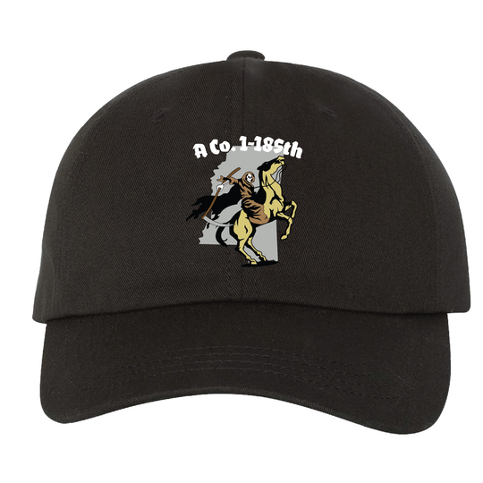 A Co, 1-185 AHB "Pale Horse" Embroidered Hats