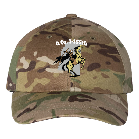 A Co, 1-185 AHB "Pale Horse" Embroidered Hats