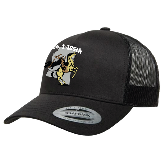 A Co, 1-185 AHB "Pale Horse" Embroidered Hats
