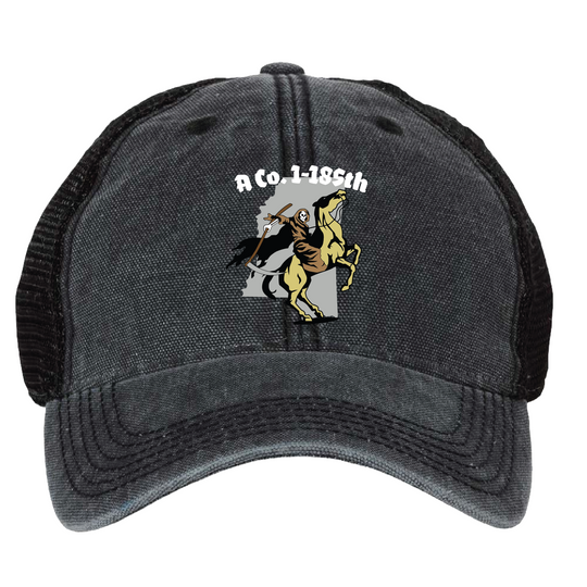 A Co, 1-185 AHB "Pale Horse" Embroidered Hats