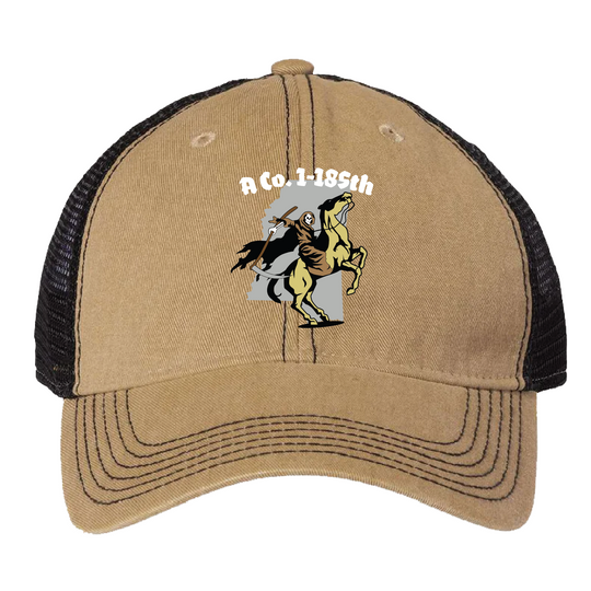 A Co, 1-185 AHB "Pale Horse" Embroidered Hats