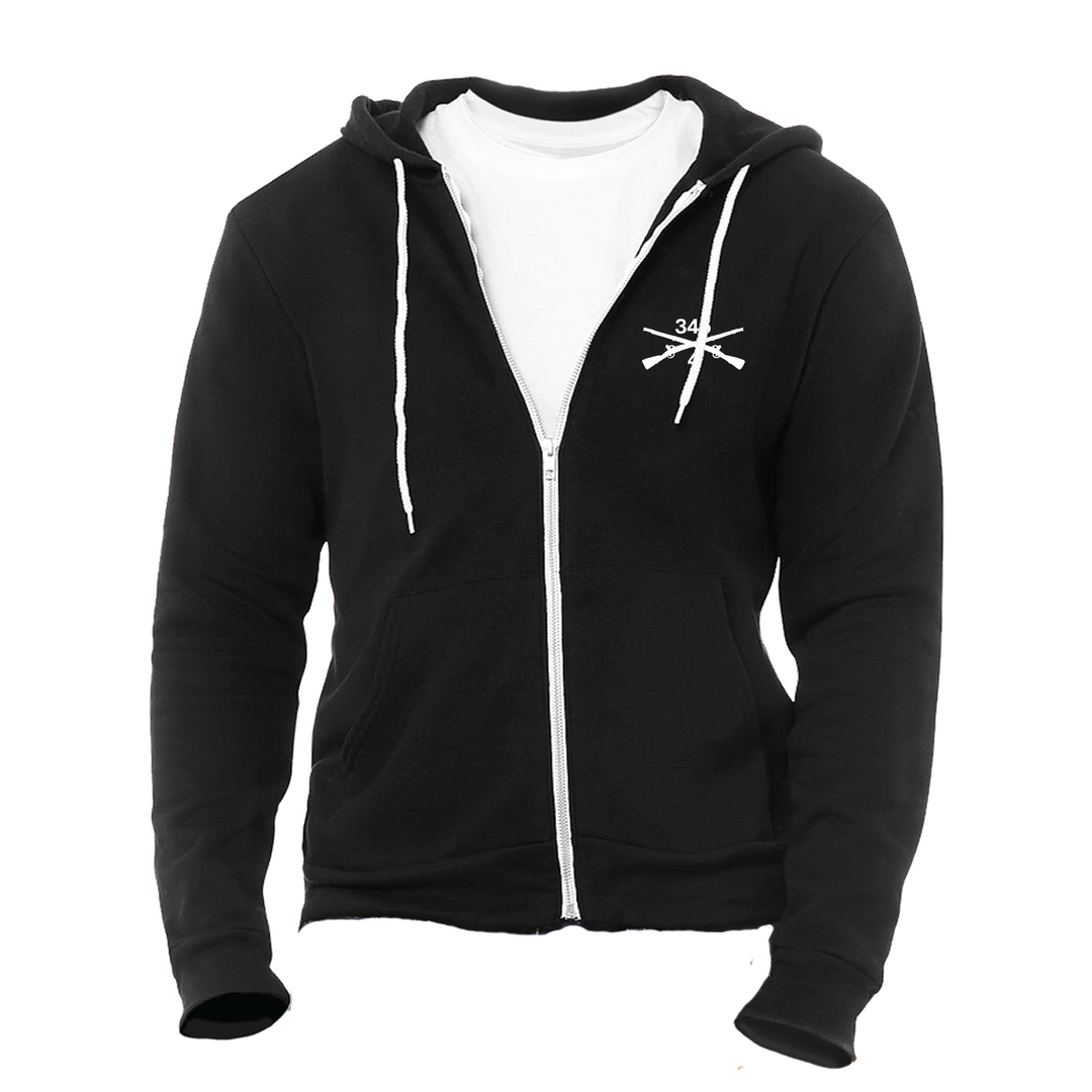 4-345th BN, 1 BDE Full-Zip Hoodie