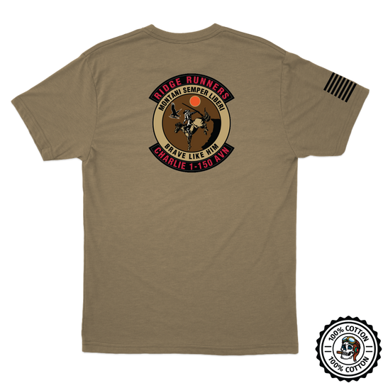 C CO, 1-150th AVN "Ridge Runners" Tan 499 T-Shirt