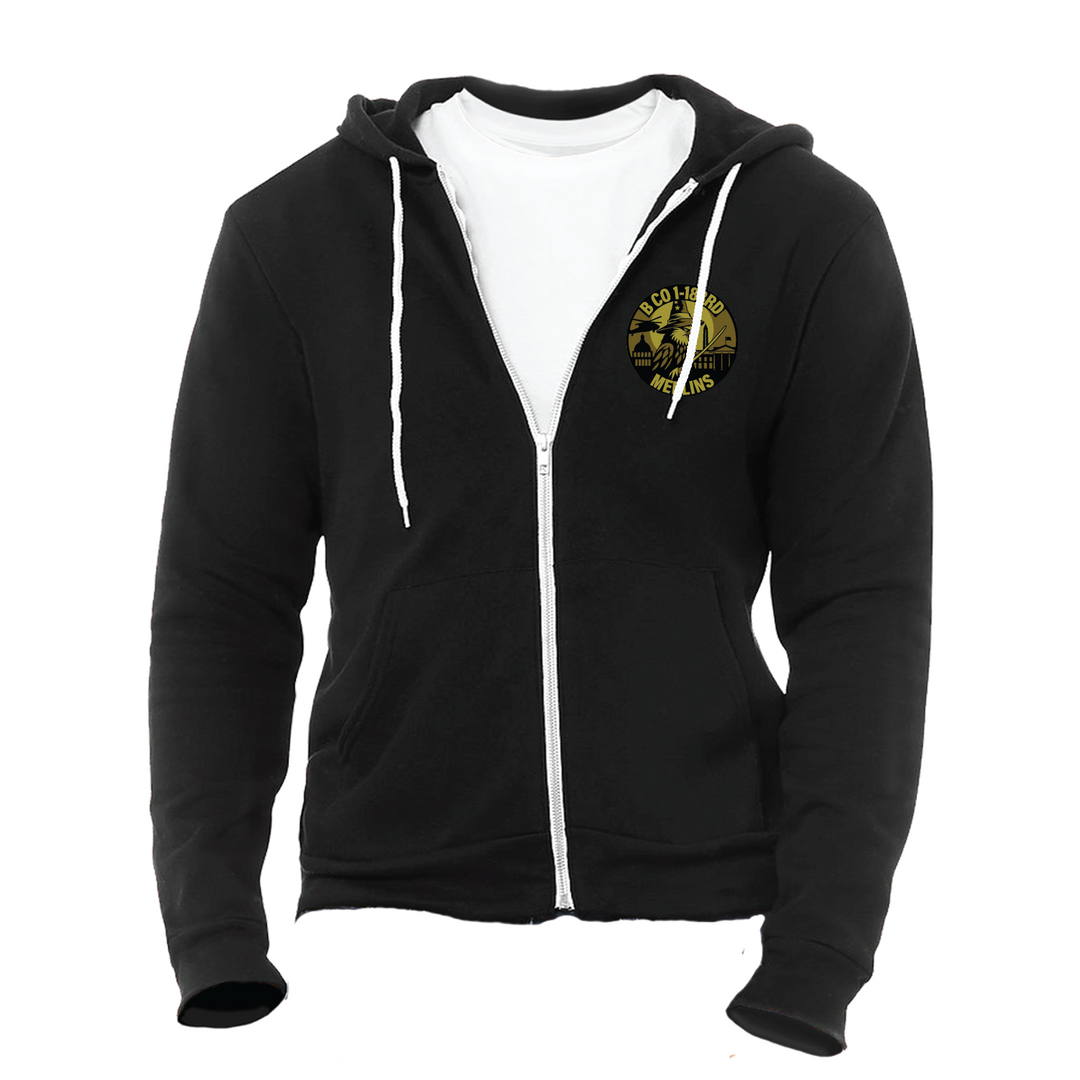 B Co, 1-183 AHB "Merlins" Full-Zip Hoodie