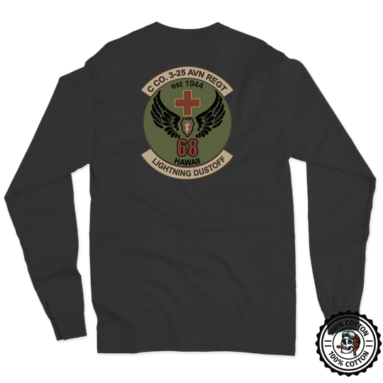 C Co, 3-25 AVN "Lightning Dustoff"  Long Sleeve T-Shirt