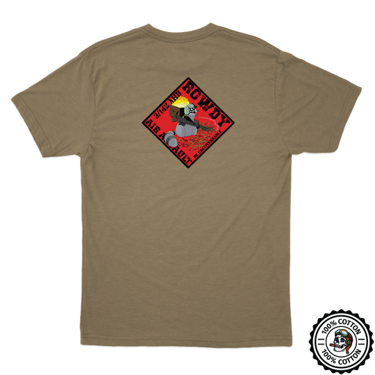 C Co, 3-142 AHB "Rowdy" Numerals Tan 499 T-Shirt