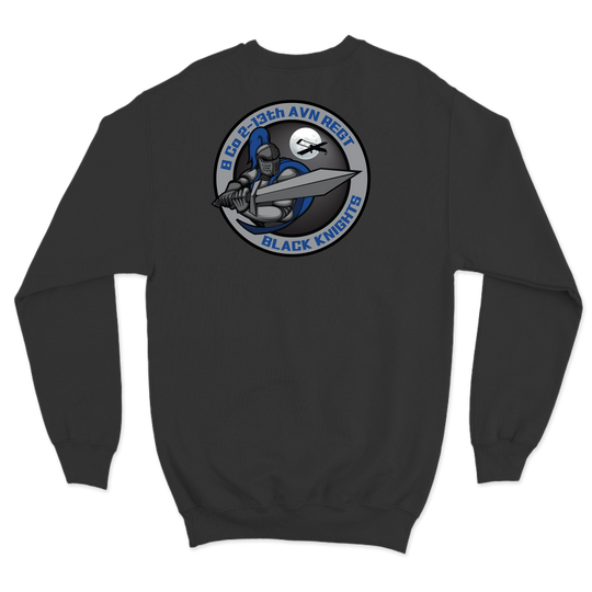 B Co, 2-13th AVN REG "Black Knights" V2 Crewneck Sweatshirt