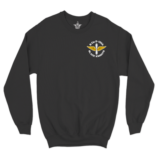 B Co, 2-13th AVN REG "Black Knights" V3 Crewneck Sweatshirt