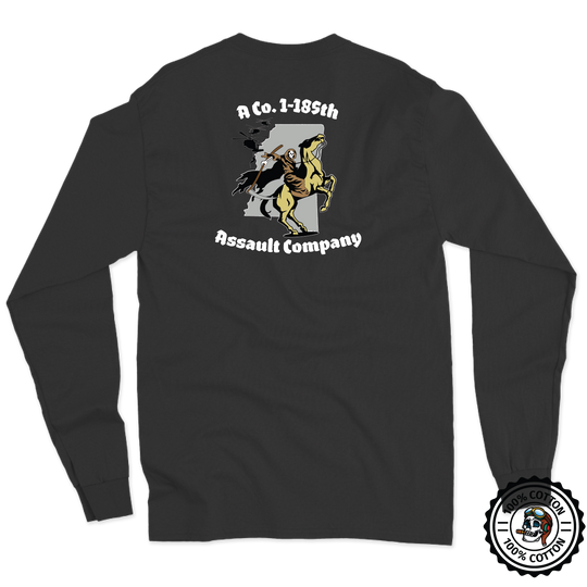 A Co, 1-185 AHB "Pale Horse" Long Sleeve T-Shirt