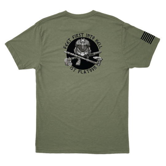 1st PLT, B Co, 2-113 IN V2 w/Flag T-Shirts