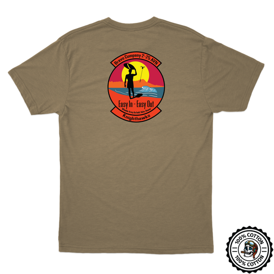 B Co, 2-25 AVN "Knighthawks" Tan 499 T-Shirt