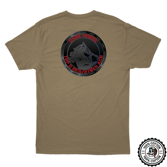 D TRP, RES, 278th ACR "Darkhorse" V2 Tan 499 T-Shirt