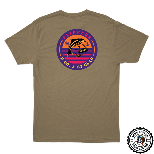 B Co, 3-82 GSAB "Flippers" Tan 499 T-Shirt