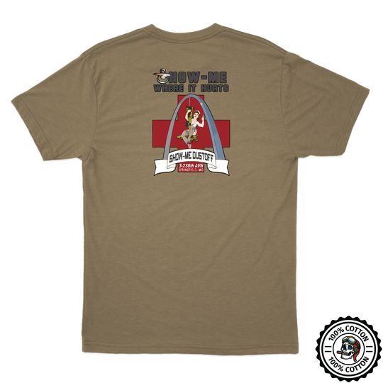 3-238 MedEvac “Show-Me Dustoff” V2 Tan 499 T-Shirt
