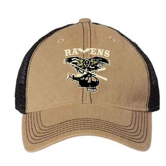 A Co 1/376th AVN BN "Ravens" Embroidered Hats
