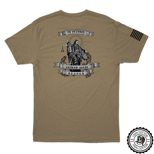 4th Platoon "Reapers" B CO, 1-297 IN Tan 499 T-Shirt