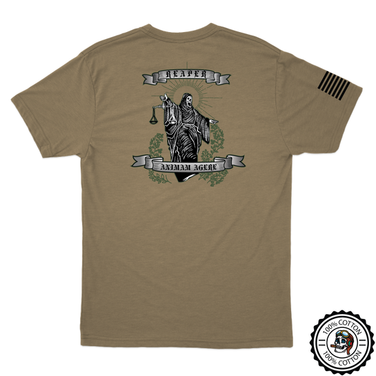 4th Platoon "Reapers" B CO, 1-297 IN V3 Tan 499 T-Shirt