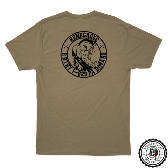 B BTRY, 1-623 "RENEGADES" Tan 499 T-Shirt