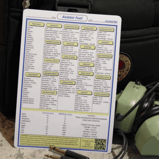 Quick Reference Cocktail Checklist