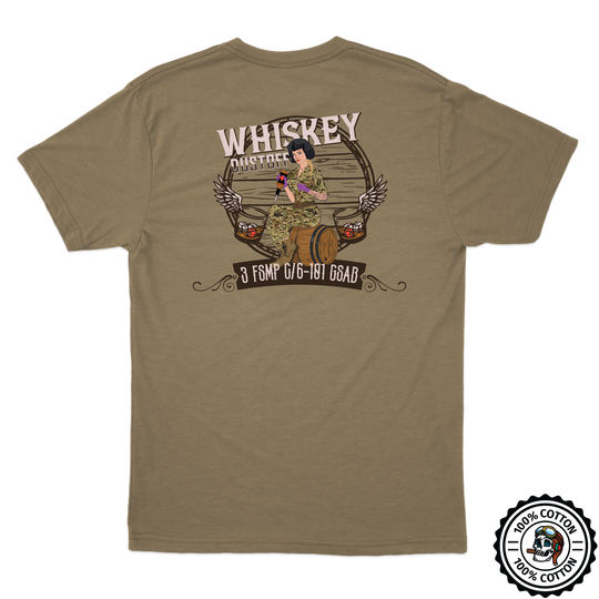 3 FSMP, C Co, 6-101 "Whiskey Dustoff" V2 Tan T-Shirt