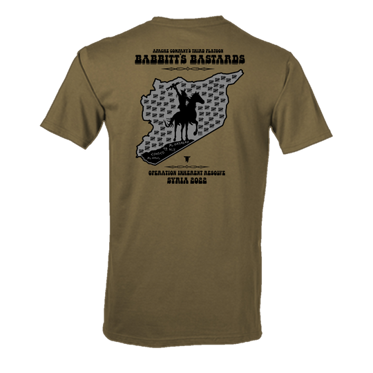 3rd PLT, A Co, 1-163 CAB Apaches OIR Tan 499 T-Shirt
