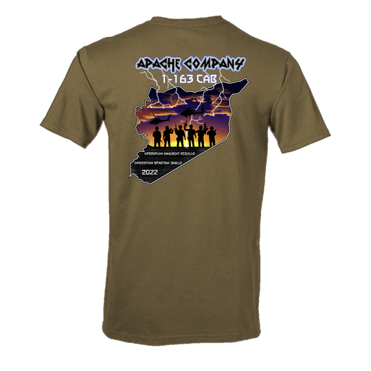 A Co, 1-163 CAB Apaches OIR Tan 499 T-Shirt