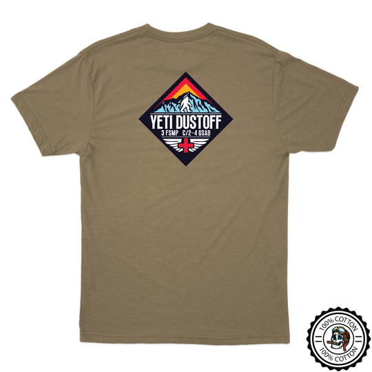 3 FSMP, C Co, 2-4 GSAB "Yeti Dustoff" Tan 499 T-Shirt