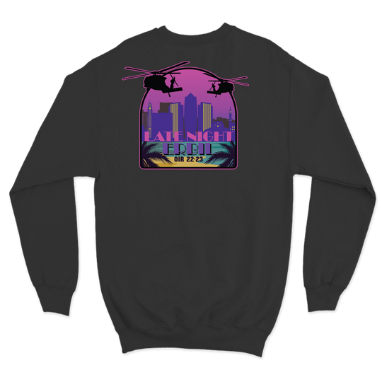 A Co, 3-142 AHB "Late Night" OIR 22-23 Crewneck Sweatshirt