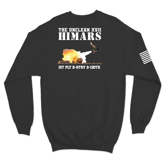 1 PLT, B BTRY, 2-130th FAR "Unclean XVII" Crewneck Sweatshirt