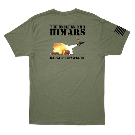 1 PLT, B BTRY, 2-130th FAR "Unclean XVII" T-Shirts