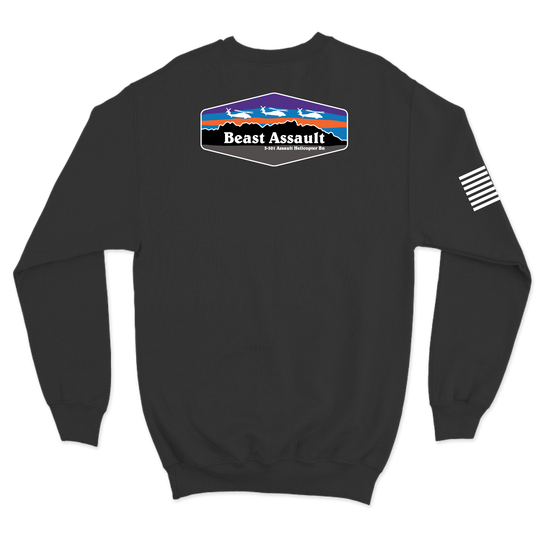 B Co, 3-501 AHB "Beast Assault" Crewneck Sweatshirt Blue