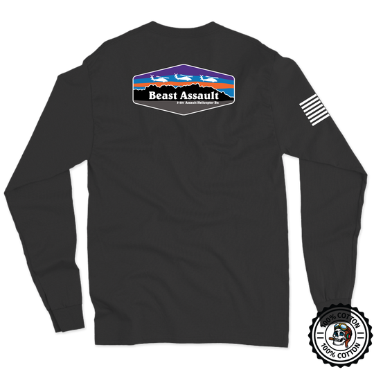 B Co, 3-501 AHB "Beast Assault" Long Sleeve T-Shirt Blue