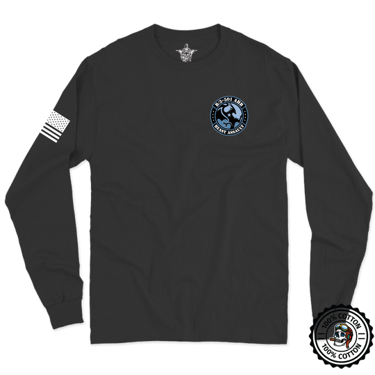 B Co, 3-501 AHB "Beast Assault" Long Sleeve T-Shirt Blue