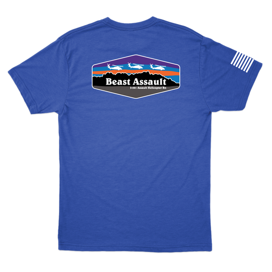 B Co, 3-501 AHB "Beast Assault" T-Shirts Blue