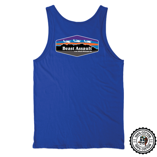 B Co, 3-501 AHB "Beast Assault" Tank Top Blue