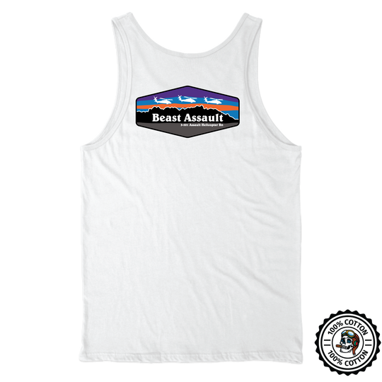 B Co, 3-501 AHB "Beast Assault" Tank Top Blue