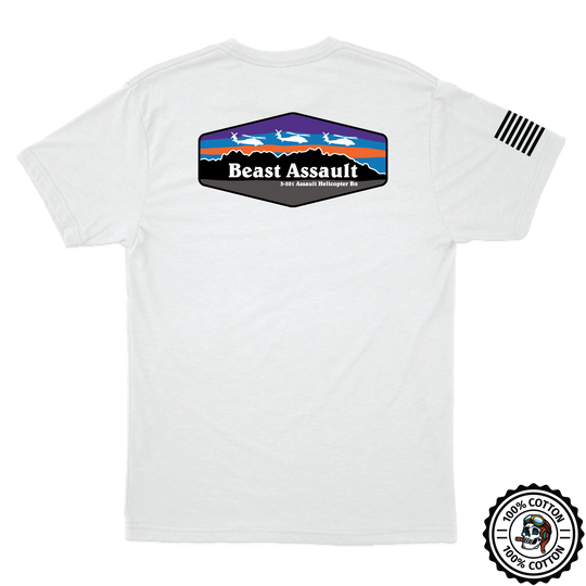 B Co, 3-501 AHB "Beast Assault" T-Shirts Blue