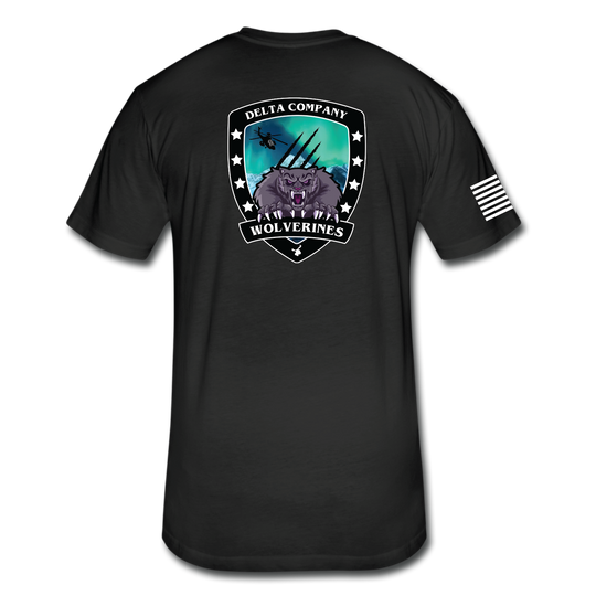 D Co, 1-25 AB "Wolverines" T-Shirt W/ Flag