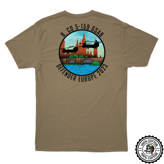 B Co, 5-159 GSAB "Europe 2023" Tan 499 T-Shirt
