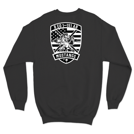 B Co, 1-151 AB "Mustangs" Center Crewneck Sweatshirt