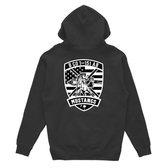 B Co, 1-151 AB "Mustangs" Center Hoodies