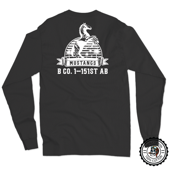 B Co, 1-151 AB "Mustangs" V2 Long Sleeve T-Shirt