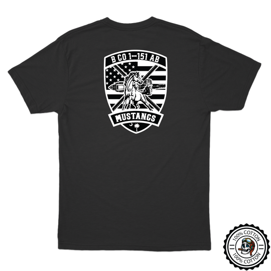 B Co, 1-151 AB "Mustangs" Center T-Shirts