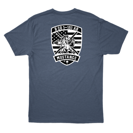 B Co, 1-151 AB "Mustangs" Center T-Shirts