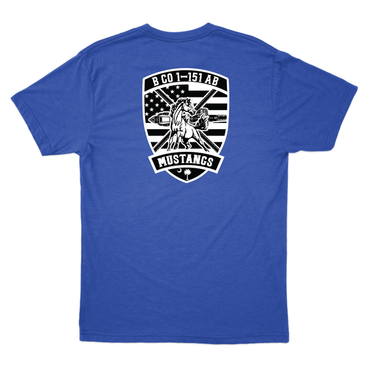 B Co, 1-151 AB "Mustangs" Center T-Shirts