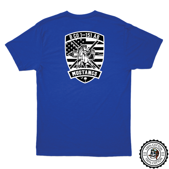 B Co, 1-151 AB "Mustangs" Center T-Shirts