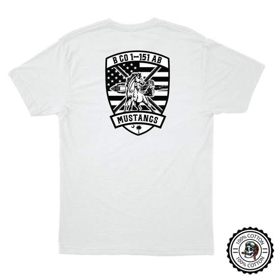 B Co, 1-151 AB "Mustangs" Center T-Shirts